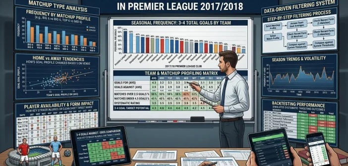 How to Systematically Target 3–4 Total Goals in Premier League 2017/2018 Matches